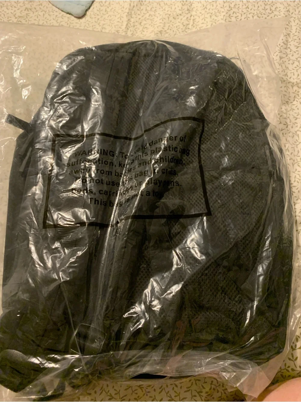 Original Penguin Black Backpack with White Zip Accent
